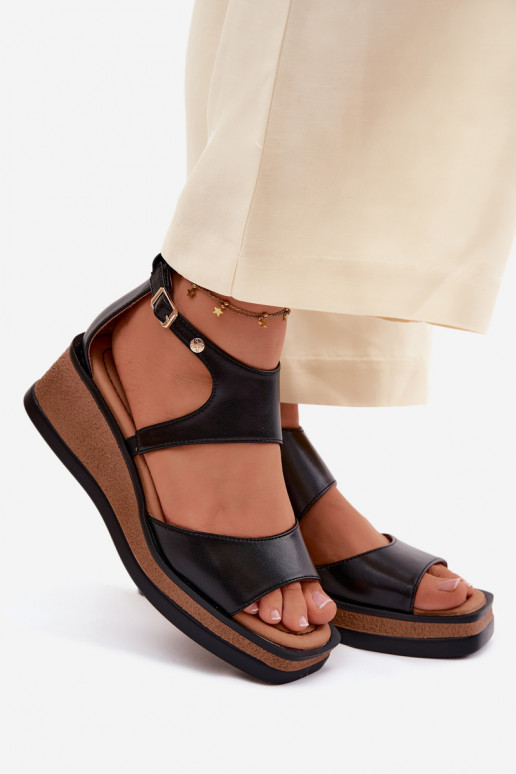 Leer Platform sandalen Het heeftciejka K7471-01 zInart