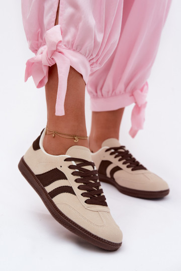 Dames sportieve schoenen in zandkleur Lurea