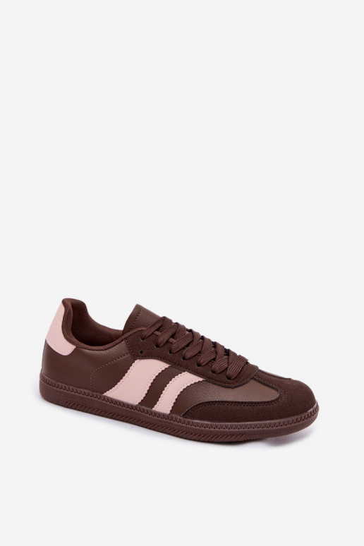 Dames sportieve schoenen in chocoladekleur Lurea