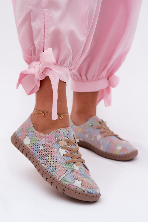 Patroon schoenen met uitsnijdingen van faux suede in verschillende kleuren Belessa