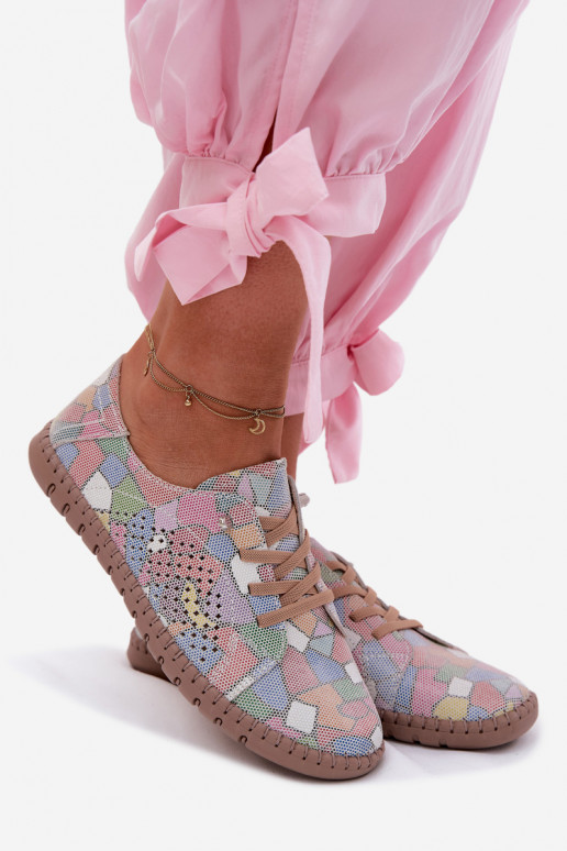 Patroon schoenen met uitsnijdingen van faux suede in verschillende kleuren Belessa