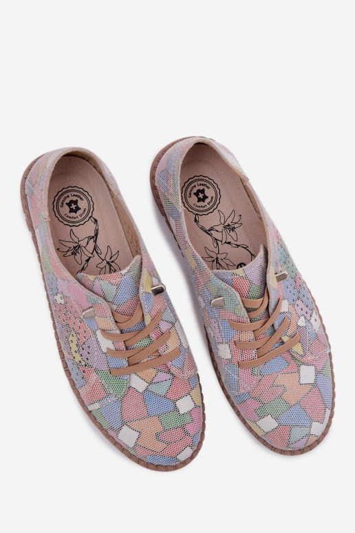 Met patroon met elementen van opengeInerkt schoenen DamesOpturalnego van suèdeu Verschillende kleuren Belessa