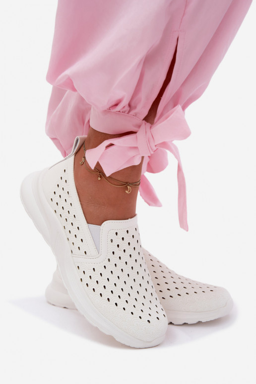 Persistent model met elementen van opengeInerkt schoenen DamesImitacji Skóry Initte kleur Geressa