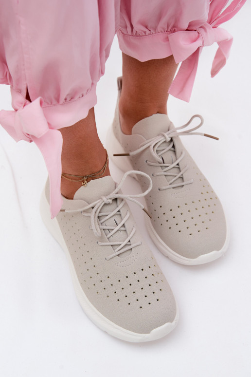 OpengeInerkte schoenen Sportieve stijl Sneakers model schoenen Dames grijs Heressa