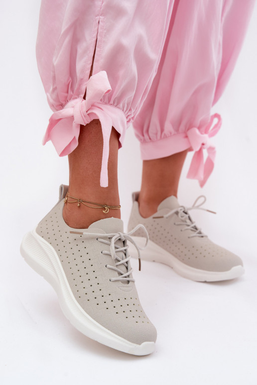 OpengeInerkte schoenen Sportieve stijl Sneakers model schoenen Dames grijs Heressa