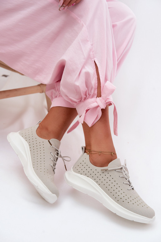 OpengeInerkte schoenen Sportieve stijl Sneakers model schoenen Dames grijs Heressa