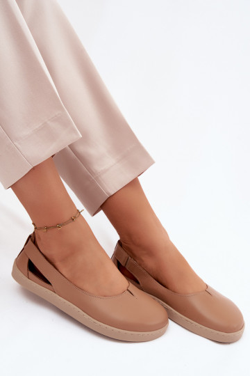 Ballerinas Barefoot Zazoo 10217 kleur cappuccino