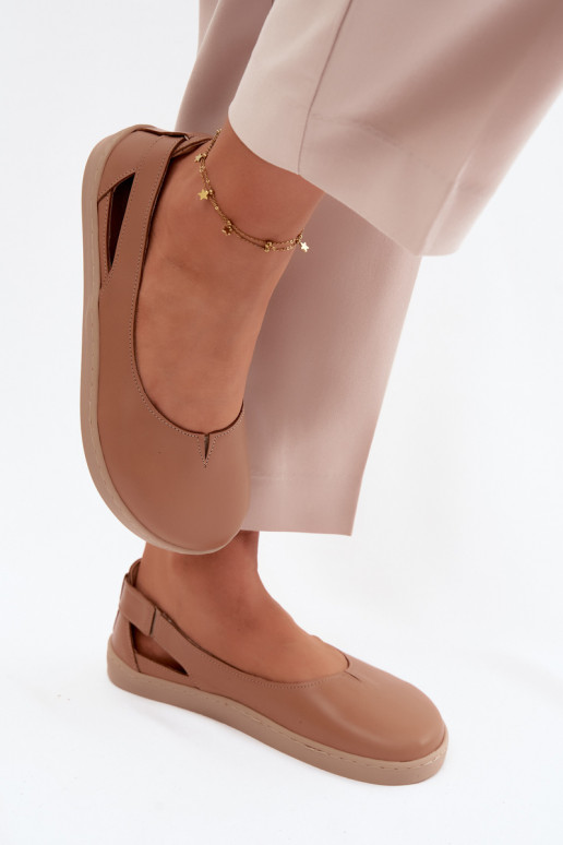 Ballerinas Barefoot Zazoo 10217 kleur cappuccino