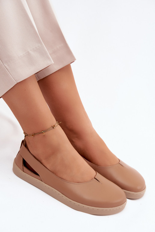 Ballerinas Barefoot Zazoo 10217 kleur cappuccino
