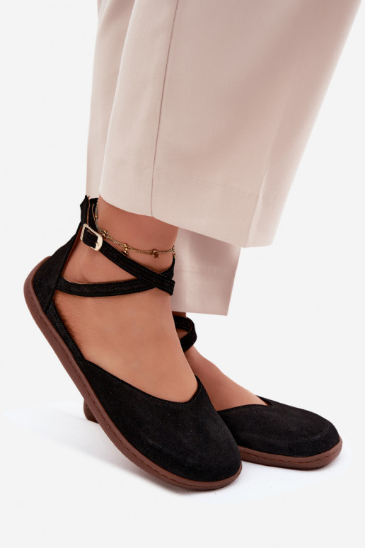 Ballerinas van suède Dames Barefoot Met Strepen Zazoo 320 zInart