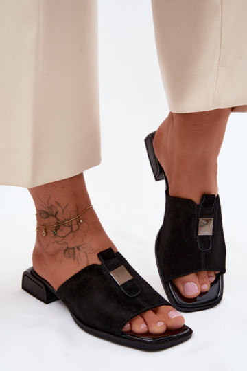 Elegante stijl Damespantoffels natuurlijk suèdeoIna D&A JC61-1002 zInart