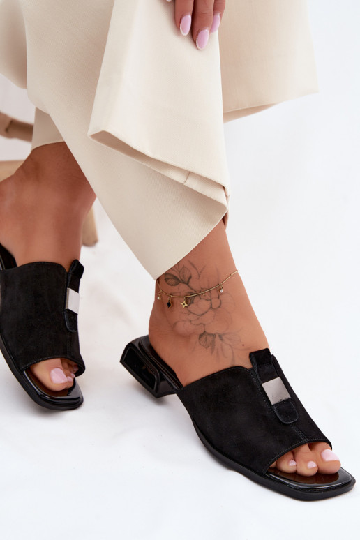 Elegante stijl Damespantoffels natuurlijk suèdeoIna D&A JC61-1002 zInart