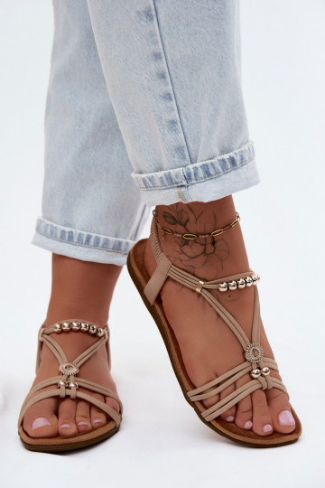 Sandalen voor dames Met Strepen beige Zelda