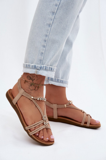 Sandalen voor dames Met Strepen beige Zelda 2