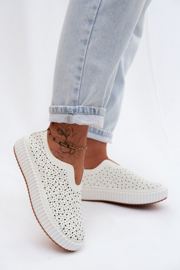 met elementen van opengeInerkt Persistent model schoenen met platform Initte kleur Glamma