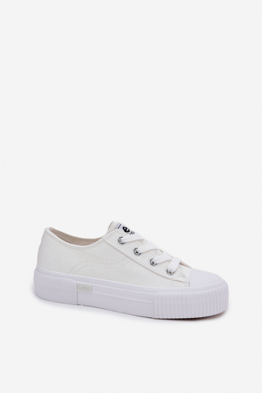 Casual schoenen met platform in wit