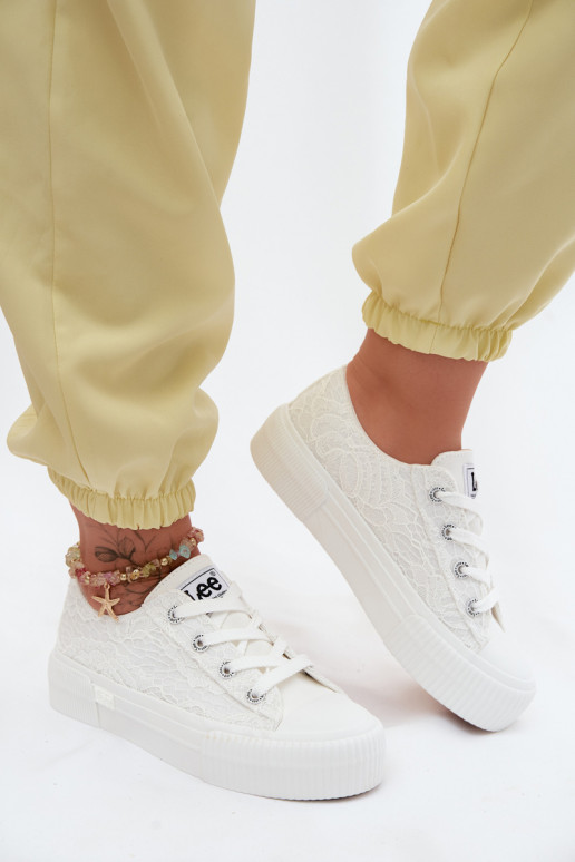 met kantmotieven Vrijetijdsschoenen met platform LEE ISLA LACE INOMEN LOIN 50261003.1FG Initte kleur