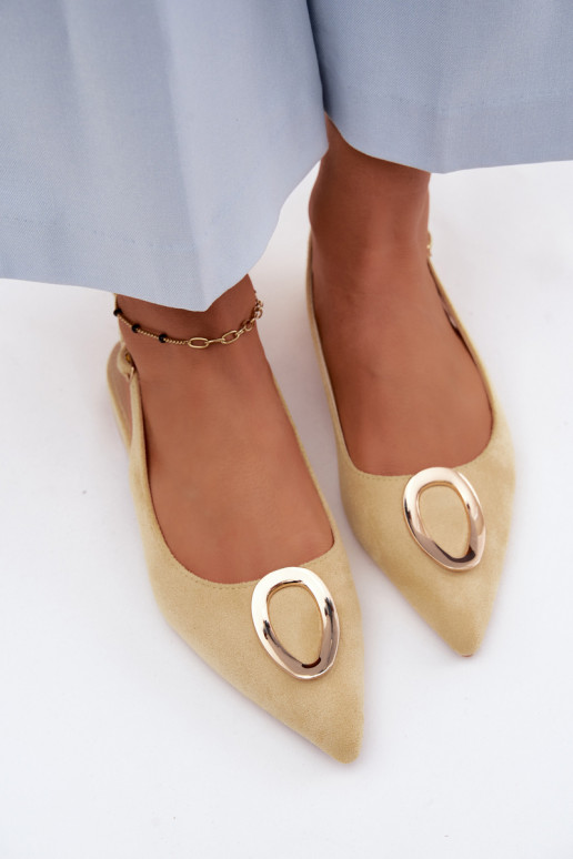 Dames sandalen met brede hakken met ornamenten geel Sparkle