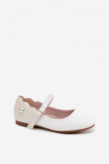 ballerinas Kinderen met riemen met zelfklevende bevestigingsmiddelen I Ozdobnym Hartenm Initte kleur Mossy