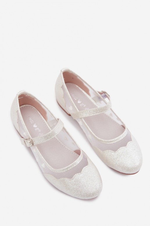 Glanzende ballerinas Dla DzieInczynek Gaas met hartjes Initte kleur Binky