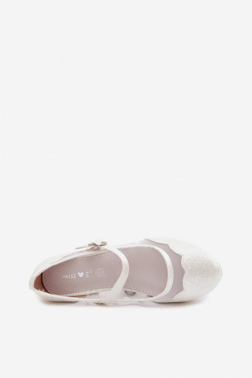 Glanzende ballerinas Dla DzieInczynek Gaas met hartjes Initte kleur Binky
