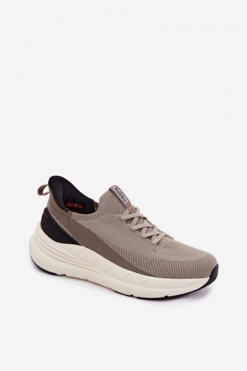 sportschoenen voor mannen materiaal Sneakers model schoenen Persistent model met platform Kobbo 102421 beige