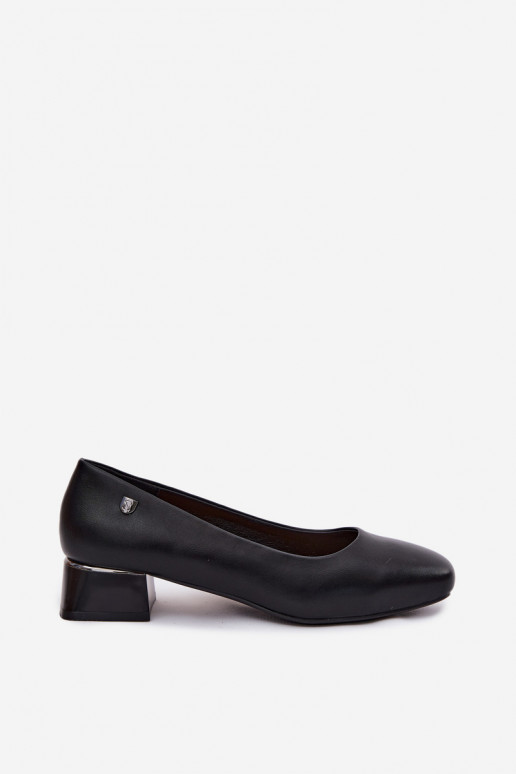 Sergio Leone PB417 faux leather hakken in zwart