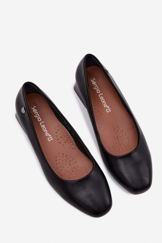 Sergio Leone PB417 faux leather hakken in zwart