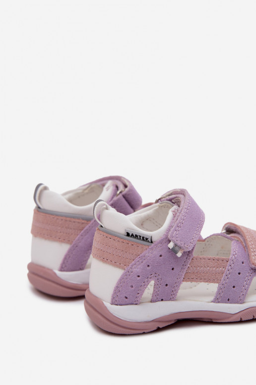 Leer Sandalen van suède voor kinderen Bartek 84409-66 Paars