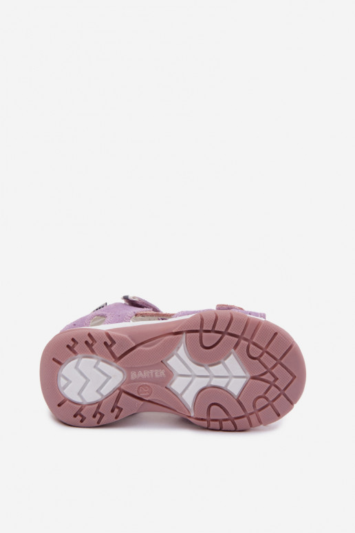 Leer Sandalen van suède voor kinderen Bartek 84409-66 Paars