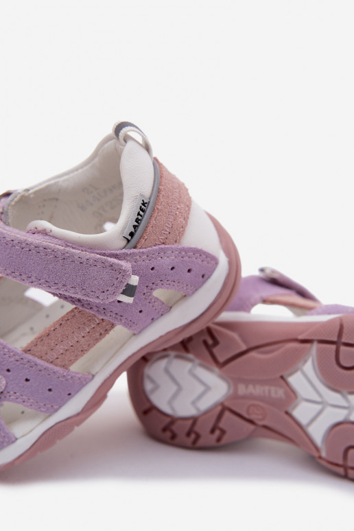 Leer Sandalen van suède voor kinderen Bartek 84409-66 Paars