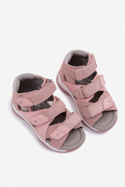 Bartek 84405-85 glanzende sandalen voor meisjes in roze