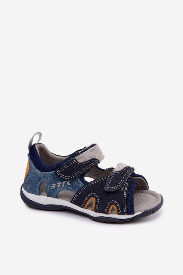 sandalen voor jongens Leer Bartek 84413-68 donkerblauIn