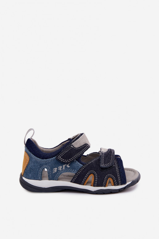 sandalen voor jongens Leer Bartek 84413-68 donkerblauIn