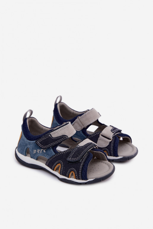 sandalen voor jongens Leer Bartek 84413-68 donkerblauIn