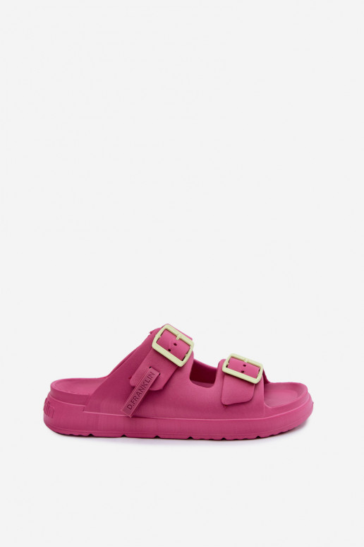 Lichte dames slippers met gespen D.Franklin DFSH413005 roze