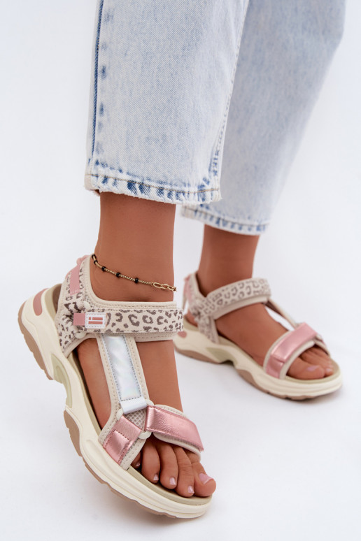 Dames sandalen Leer D.Franklin DFSH406006 roze