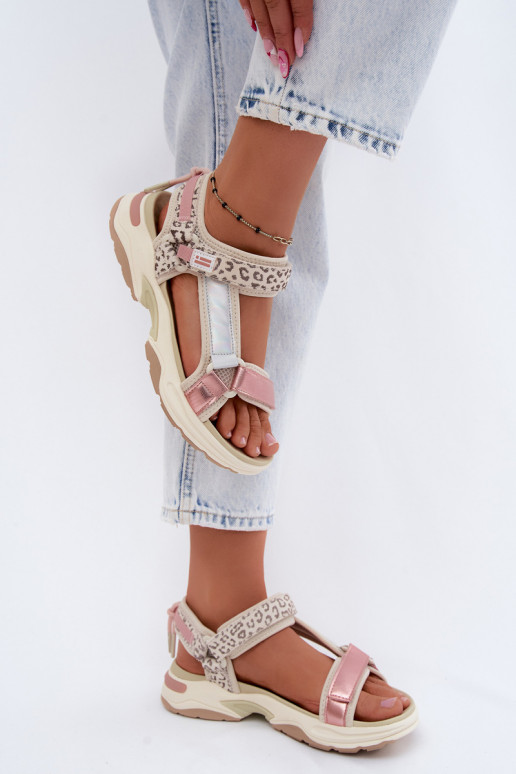 Dames sandalen Leer D.Franklin DFSH406006 roze