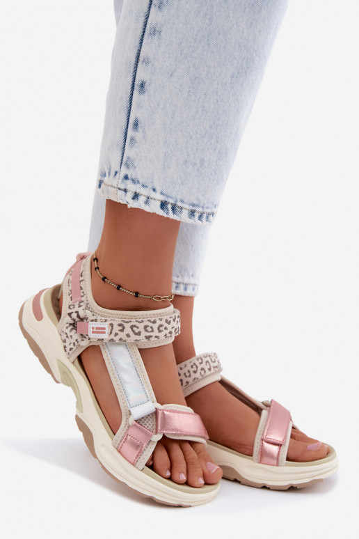 Dames leren sandalen D.Franklin DFSH406006 roze