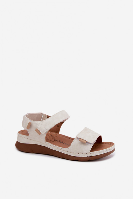 Dames platformsandalen in wit Linora