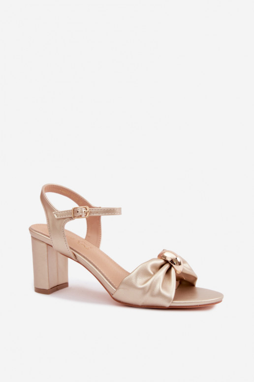 Dames sandalenImitacji Skóry met hakken gouden kleur Spella