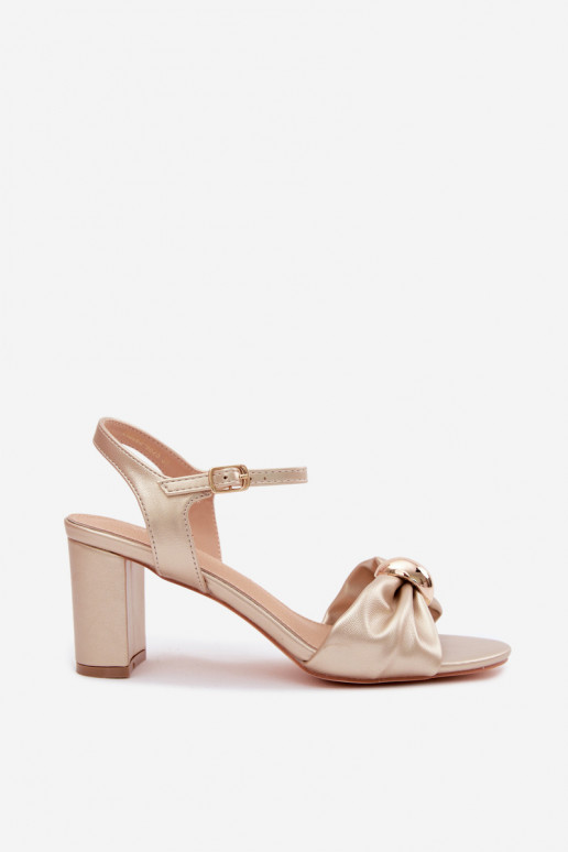 Dames sandalenImitacji Skóry met hakken gouden kleur Spella