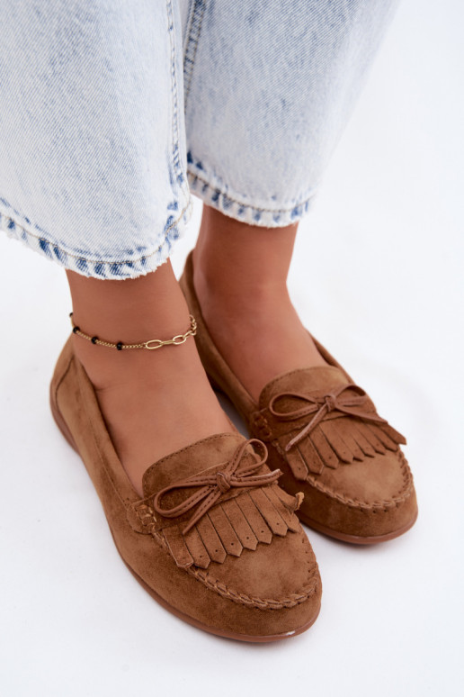 dames mocassinsOpturalnego van suèdeu bruine kleur Vantae