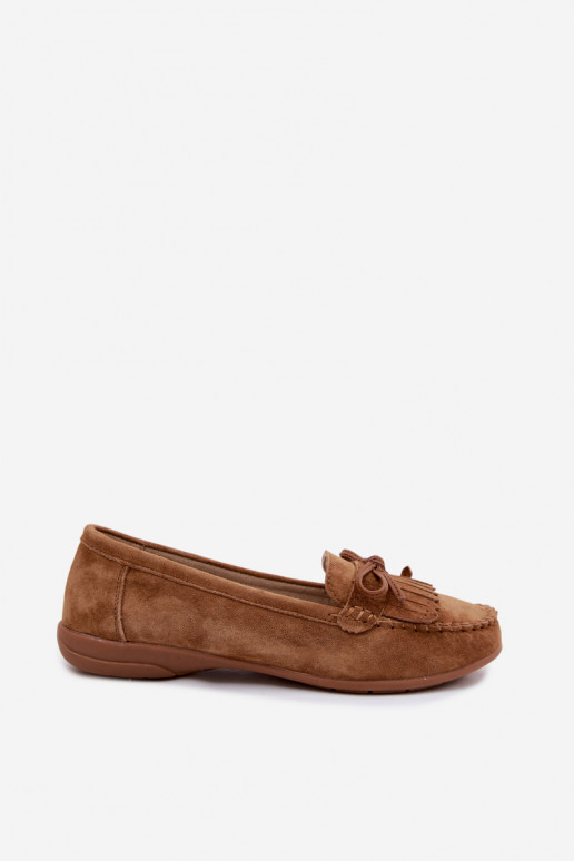 dames mocassinsOpturalnego van suèdeu bruine kleur Vantae