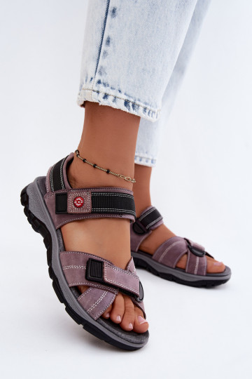 Dames sandalen van faux suede met plakkende sluitingen LaĮendoĮe Blingy