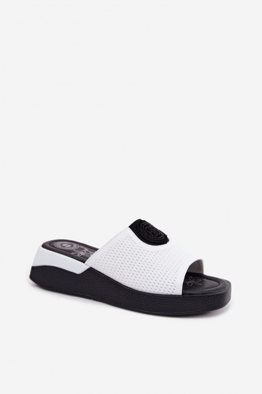 Leren pantoffels Dames Op buskinie Initte kleur Fablee