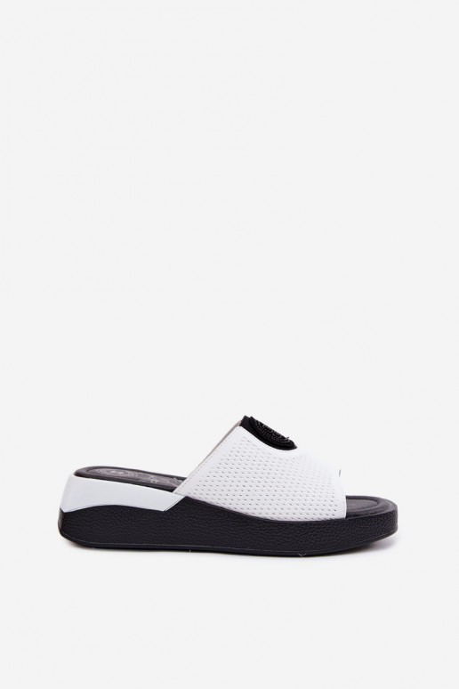 Leren pantoffels Dames Op buskinie Initte kleur Fablee