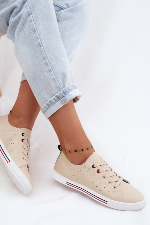 vrijetijdsschoenen Sneakers DamesImitacji Skóry beige Tulum