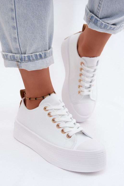 Witte casual schoenen met platform Amalfi