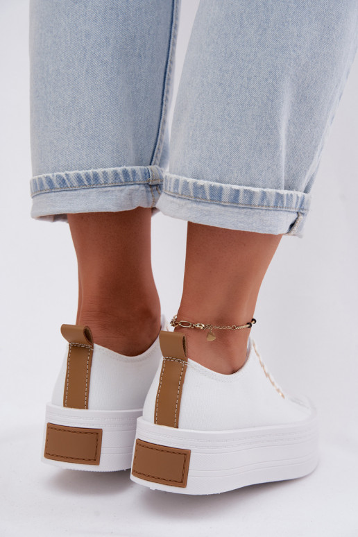 Witte casual schoenen met platform Amalfi